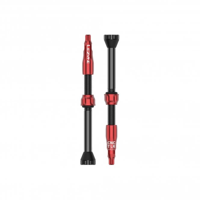 Lezyne CNC TLR Valves Pair - 60 mm - Red
