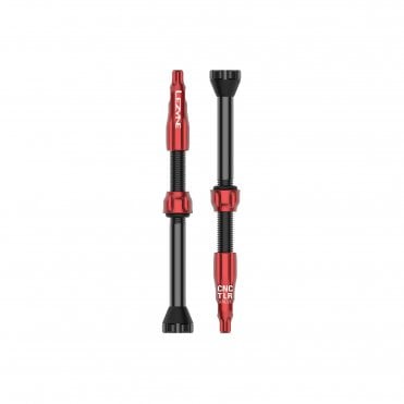 Lezyne CNC TLR Valves Pair - 60 mm - Red