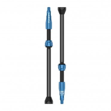 Lezyne CNC TLR Valves Pair - 80 mm - Blue