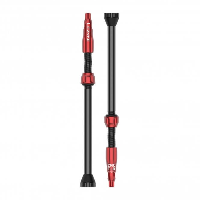Lezyne CNC TLR Valves Pair - 80 mm - Red