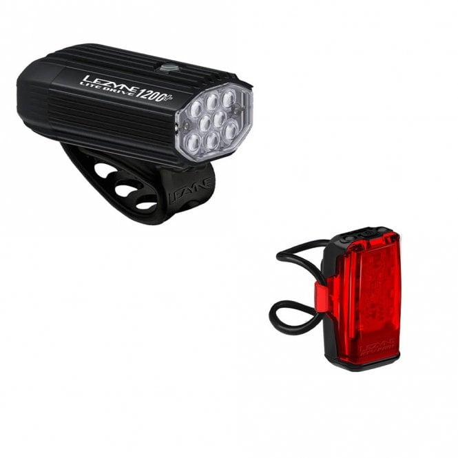 Lezyne Lite Drive 1200+ Front & KTV Drive Pro+ Rear Light Set