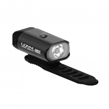 Lezyne Mini Drive 400 Front Light - Hi Gloss Black