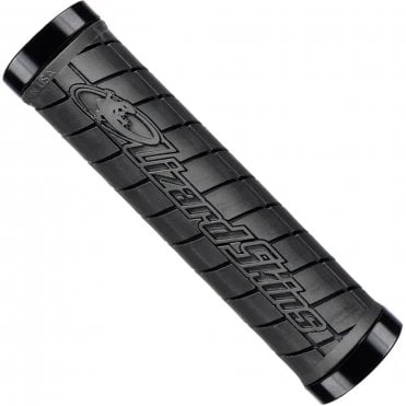 Lizard Skins Dual-Clamp Lock-On Logo Grips - Black