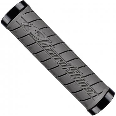 Lizard Skins Dual-Clamp Lock-On Logo Grips - Graphite