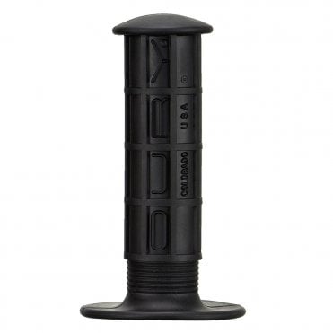 Lizard Skins Single Compound Waffle Grips With Flange - Black