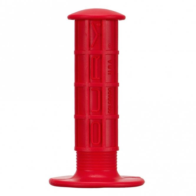 Lizard Skins Single Compound Waffle Grips With Flange - Red