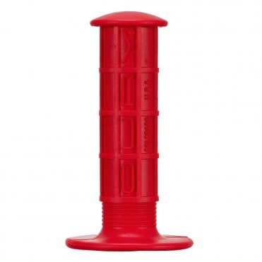 Lizard Skins Single Compound Waffle Grips With Flange - Red