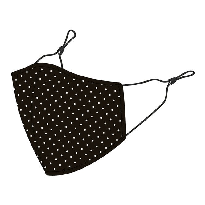 Madison 3D Reusable Face mask -  Microdot Black/ White