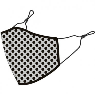 Madison 3D reusable face mask, printed polkadot grey / black
