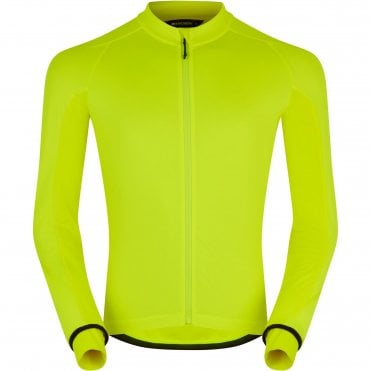 Madison DTE Men's Isoler Thermal Long Sleeve Jacket - Hi Viz Yellow