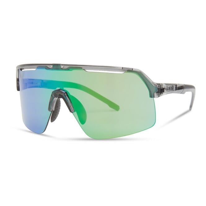 Madison Eyewear Crypto Air Crystal Smoke Sunglasses - Green Mirror Lens