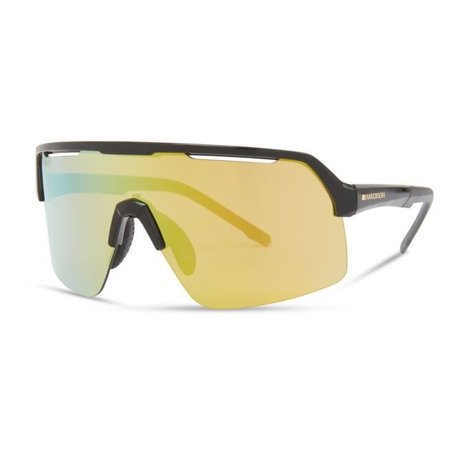 Madison Eyewear Crypto Air Gloss Black Sunglasses - Bronze Mirror Lens