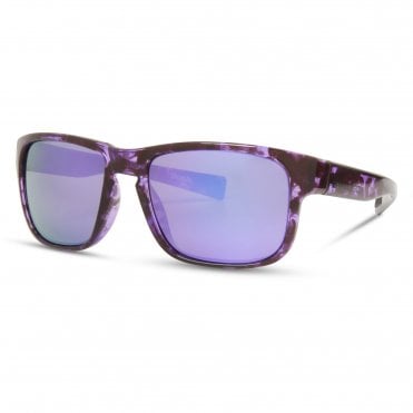 Madison Eyewear Signal Crystal Tortoise Shell Sunglasses - Purple Mirror Lens