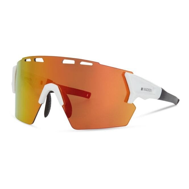 Madison Eyewear Stealth II Sunglasses Gloss White - 3 Lens Pack - Blue Mirror