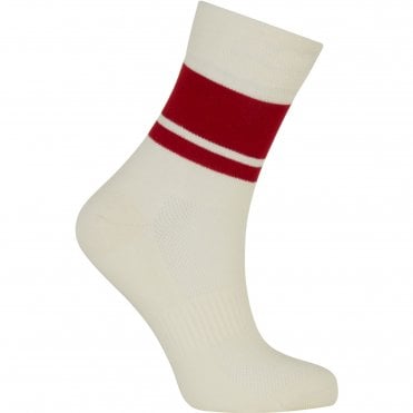 Madison Madison Freewheel Sock - Bone/Mineral Red