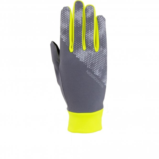 Madison Freewheel Stellar-tech Windproof Gloves - Hi-viz Yellow/Castle Grey