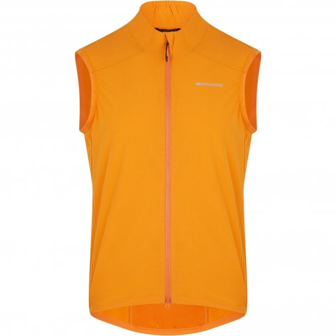 Madison Freewheel Windproof Packable Gilet - Men's - Mango Orange