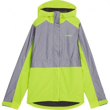 Madison Stellar FiftyFifty Reflective Women's Waterproof Jacket - Hi-viz Yellow / Silver