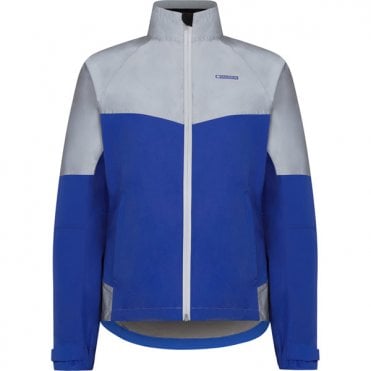 Madison Stellar Reflective mens waterproof jacket in dazzling blue/silver