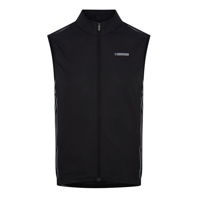 Madison Stellar Reflective Windproof Men's Gilet - Black