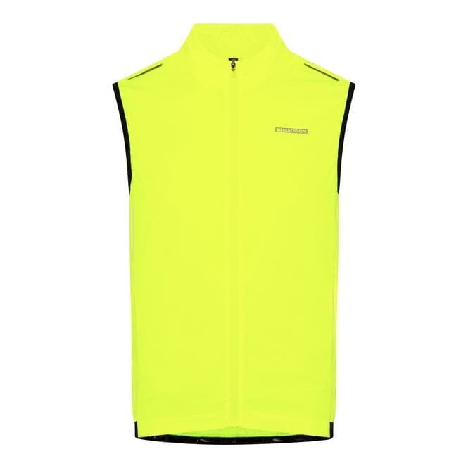 Madison Stellar Reflective Windproof Men's Gilet - Hi-viz Yellow