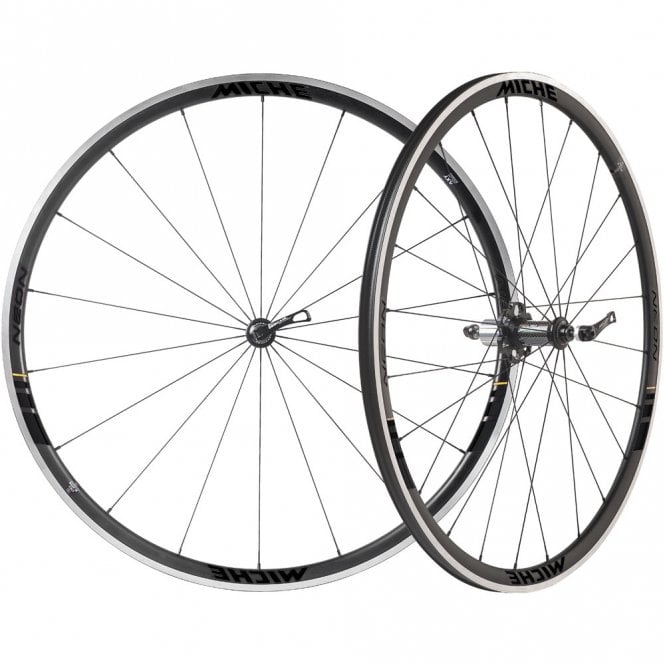 Miche Neon BoB Clincher Wheelset - Black on Black - Pair