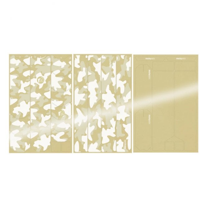 Mucky Nutz Camo The Works Skinz MTB Frame Protection - White Gloss