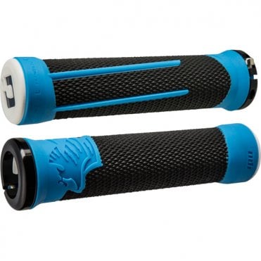 Odi AG2 V2.1 MTB Lock On Grips - Black / Blue - 135 mm