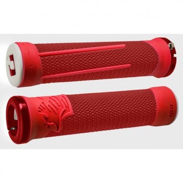Odi AG2 V2.1 MTB Lock On Grips - Red / Red - 135 mm
