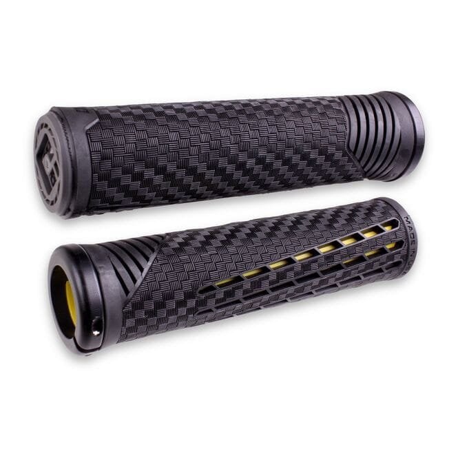 ODI CF BMX / MTB Lock On Grips - Black / Yellow - 135 mm