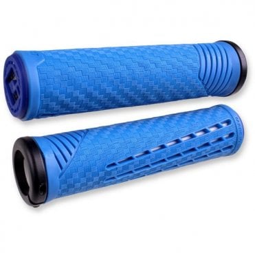 Odi CF BMX / MTB Lock On Grips - Blue / White - 135 mm