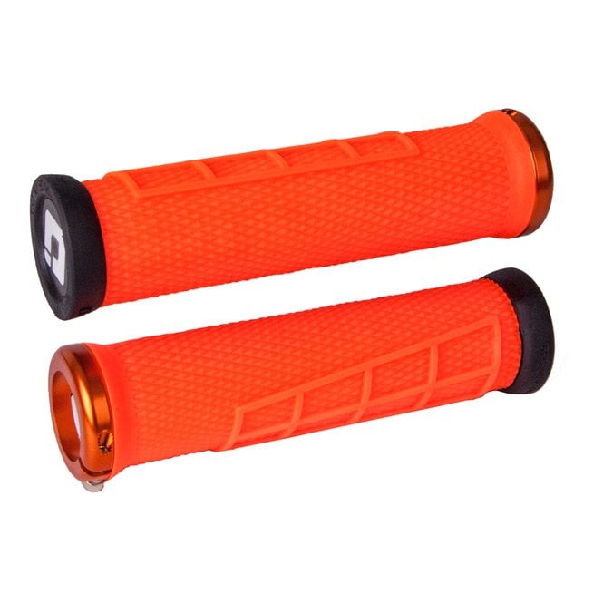 ODI Elite Flow MTB Lock On Grips - Orange  - 130 mm