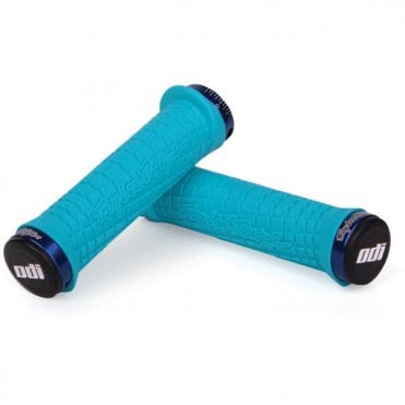 Odi Troy Lee Designs Lock On Grips - 130 mm - Aqua / Blue