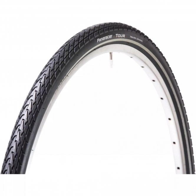 Panaracer Tour Rigid Tyre - Black / Reflective - 700 C
