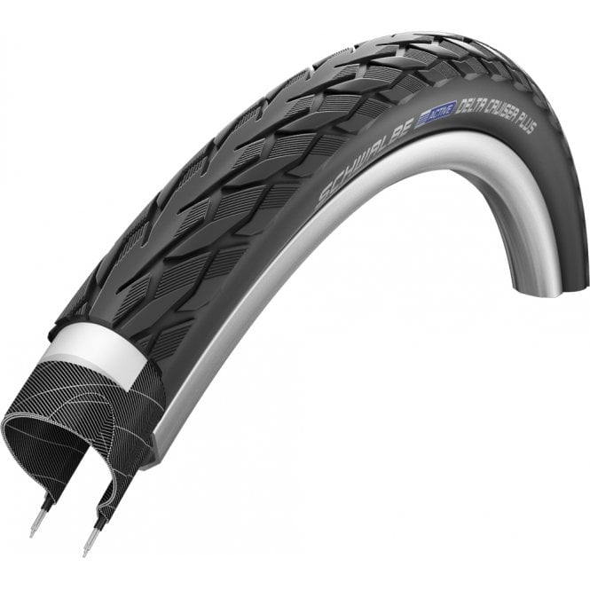 Schwalbe Delta Cruiser Plus Puncture Guard Rigid Tyre - Cream - 700 x 35 C