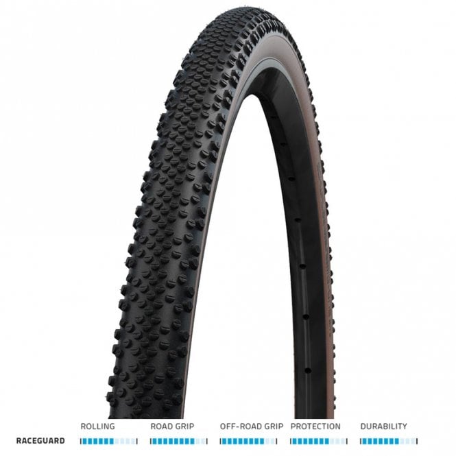 Schwalbe G-One Bite Performance RaceGuard Tyre - Blk/Bronze - 700 x 45C