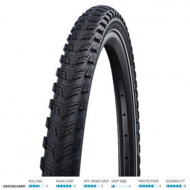 Schwalbe Marathon 365 Greenguard Tyre - Blk/Reflective - 20 inch
