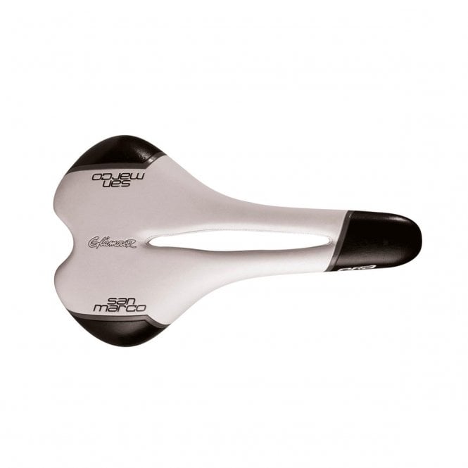 Selle De Vélo San Marco ERA K Noir/blanc - Cuir Et Titane, Neuve NOS (New Old Stock)