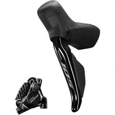 Shimano 105 ST-R7170 Di2 hydraulic disc STI set with flat mount disc brake caliper - left rear