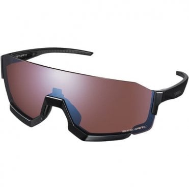 Shimano Aerolite Glasses - Metallic Black - Ridescape Road Lens