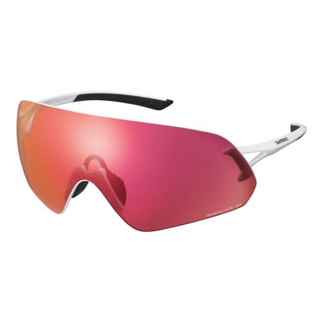 Shimano Aerolite Panoramic Glasses - Metallic White - Ridescape Road Lens