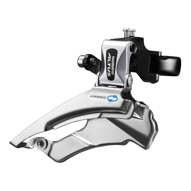 Shimano Altus FD-M313 Altus Hybrid 8-speed Front Derailleur - Conventional Swing - Dual-pull - Multi Fit - Silver