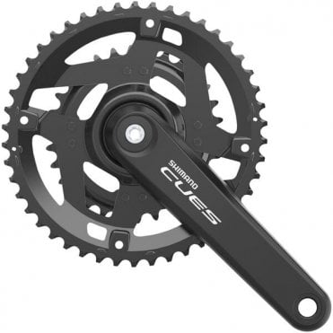 Shimano Cues FC-U4010 2x Chainset - 9/10 -SP - 170 mm - 46/30T