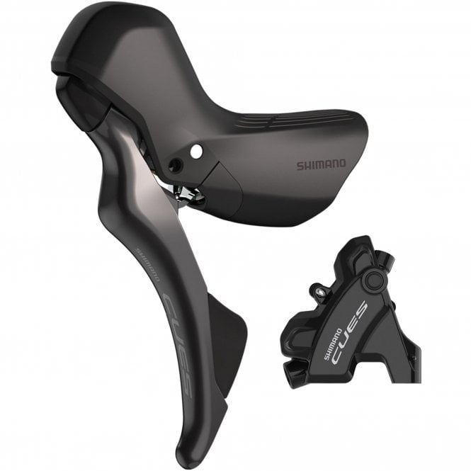 Shimano Cues ST-U6030 Hydraulic/Mechanical STI Set - Flat Mount Calliper - L/H Dbl Rear