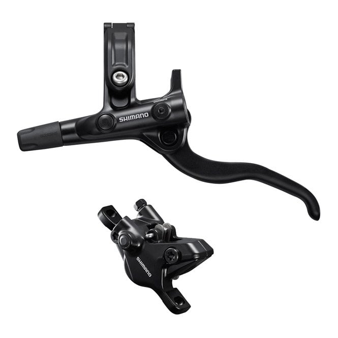 Shimano Deore BR-MT410/BL-M4100 Deore bled brake lever/post mount 2 pot calliper - Black
