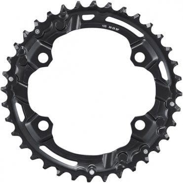 Shimano Deore FC-M4100 10 Speed Double Outer Chainring -36T-BF For 36-26T - Black