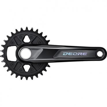 Shimano Deore FC-M6100 Deore chainset - 12-speed - 52 mm chainline - 175 mm - Black