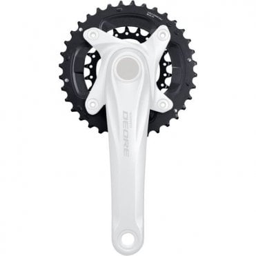 Shimano Deore FC-M617 Deore 10 Speed Double Outer Chainring 38T-AZ - Black