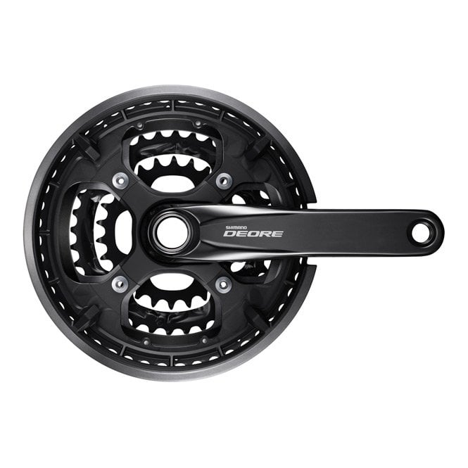 Shimano Deore FC-T6010 Deore 10-speed chainset - with chainguard - black - 48/36/26T
