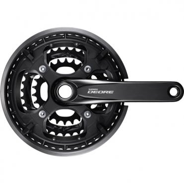 Shimano Deore FC-T6010 Deore 10-speed chainset - with chainguard - black - 48/36/26T